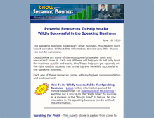 Tablet Screenshot of growyourspeakingbusiness.com